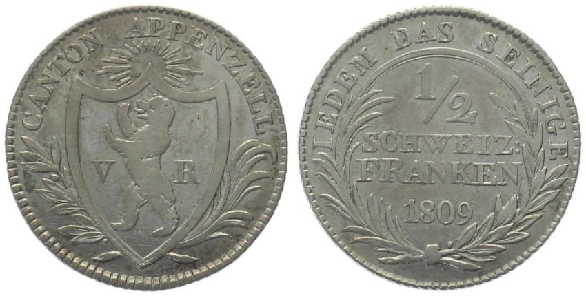 Appenzell 1/2 Franken 1809